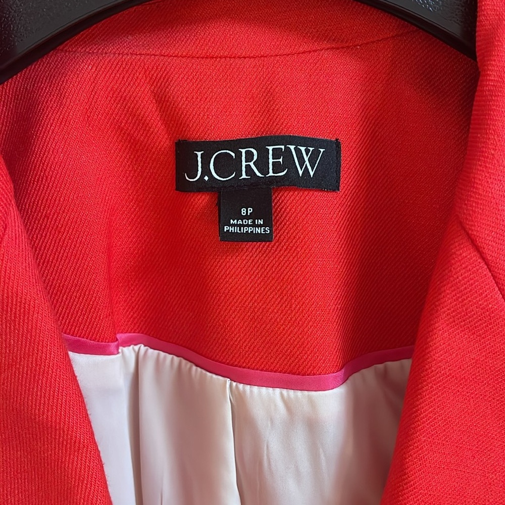 J. Crew Red Women's Pantsuit Jacket and Trousers - Picture 2 of 9